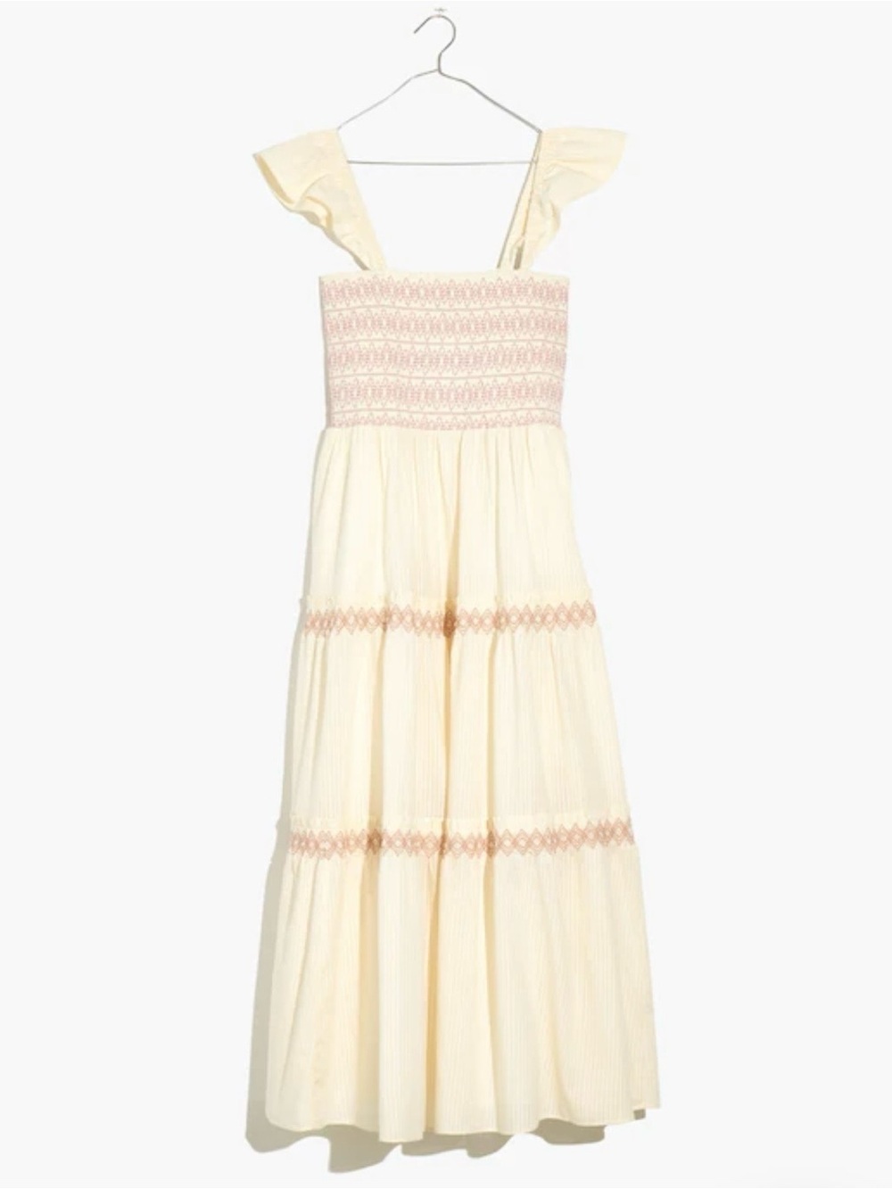 Madewell Lucie embroidered cotton midi dress